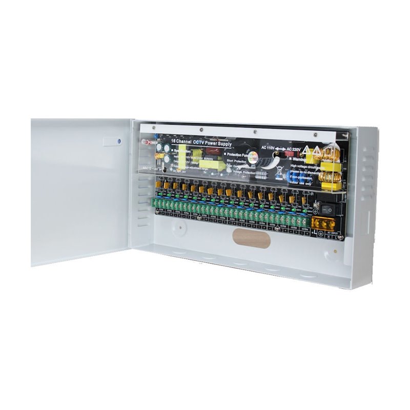 Sursa alimentare CCTV 12V 16A 16 iesiri STR1216-16C Sursa alimentare CCTV 12V 16A 16 iesiri STR1216-16C