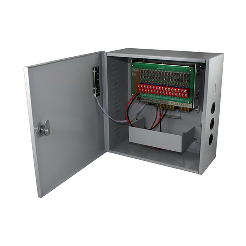 Sursa de alimentare CCTV 12V 10A 16 iesiri cu back-up STR1210-16CBD Sursa de alimentare CCTV 12V 10A 16 iesiri cu back-up STR1210-16CBD