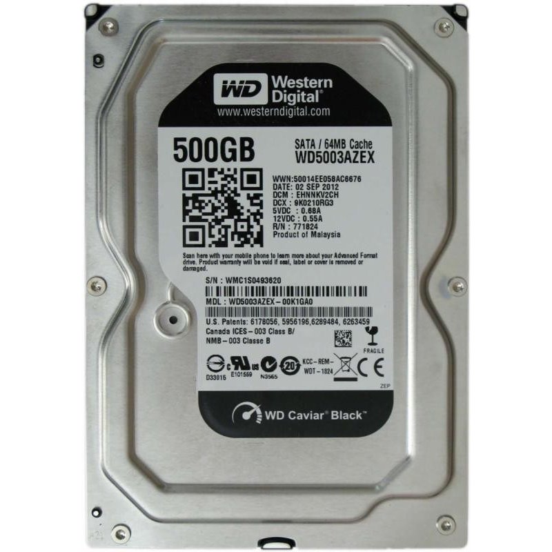 WD HDD3.5 500GB SATA WD5003AZEX