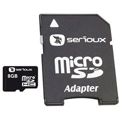 MICROSDHC 8GB SERIOUX CU ADAPTOR CL10