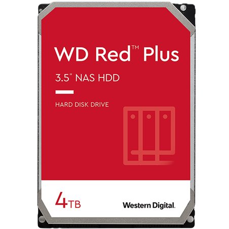 HDD NAS WD Red Plus (3.5'', 4TB, 128MB, 5400 RPM, SATA 6 Gb/s)