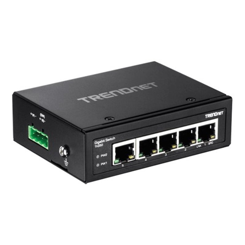 Switch industrial 5 porturi Gigabit DIN-Rail - TRENDnet TI-G50 Switch industrial 5 porturi Gigabit DIN-Rail - TRENDnet TI-G50