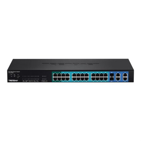 Switch 28 porturi 10/100Mbps PoE+, 20 x PoE, 4 x PoE+, 2 x Gigabit, 2 x Gigabit/SFP - TRENDnet TPE-224WS