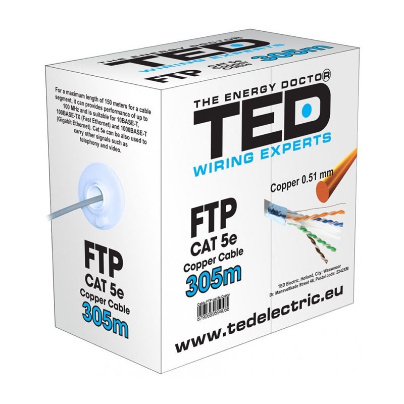 Cablu FTP cat.5e cupru integral 0.52 24AWG FLUKE PASS Cablu FTP cat.5e cupru integral 0.52 24AWG FLUKE PASS
