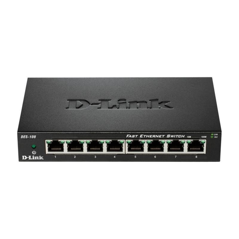 DLINK SW 8P-FE UNMNGD DESK METAL