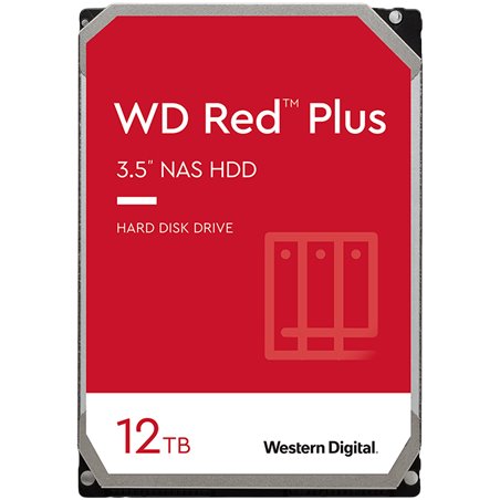 HDD NAS WD Red Plus (3.5'', 12TB, 256MB, 7200 RPM, SATA 6 Gb/s)