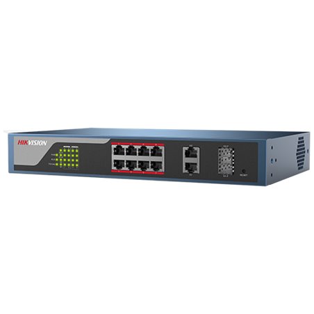 Switch Web-managed 8 porturi PoE, 2 porturi SFP uplink, - HIKVISION DS-3E1310P-E