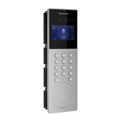 Panou exterior videointerfon TCP/IP pentru blocuri si spatii birouri, control acces integrat card si DETECTIE FACIALA  - HIKVISI