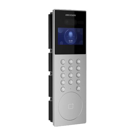 Panou exterior videointerfon TCP/IP pentru blocuri si spatii birouri, control acces integrat card si DETECTIE FACIALA  - HIKVISI