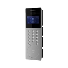Panou exterior videointerfon TCP/IP pentru blocuri si spatii birouri, control acces integrat card si DETECTIE FACIALA  - HIKVISI