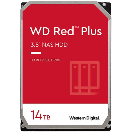 HDD NAS WD Red Plus (3.5'', 14TB, 512MB, 7200 RPM, SATA 6 Gb/s)