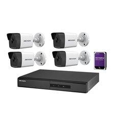 KIT IP 4X IPCAMBULLET 1XNVR 1XHDD1TB POE