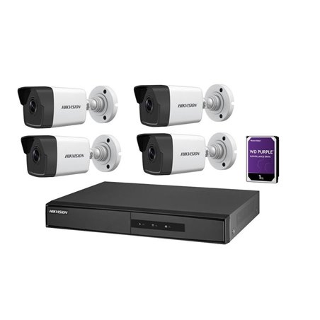 KIT IP 4X IPCAMBULLET 1XNVR 1XHDD1TB POE