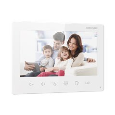 Kit videointerfon analogic 7inch, camera 2MP, conectare 2 fire - HIKVISION DS-KIS101-P(S)