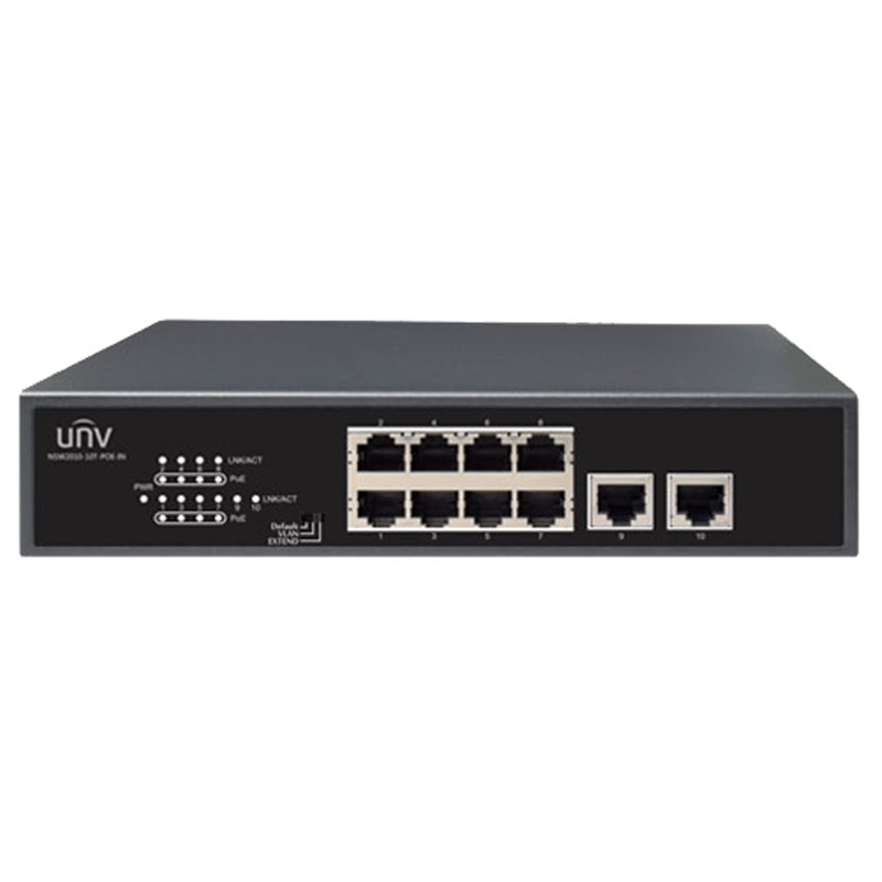 Switch 8 porturi PoE, 2 porturi uplink RJ45 - UNV NSW2010-10T-POE-IN Switch 8 porturi PoE, 2 porturi uplink RJ45 - UNV NSW2010-10T-POE-IN