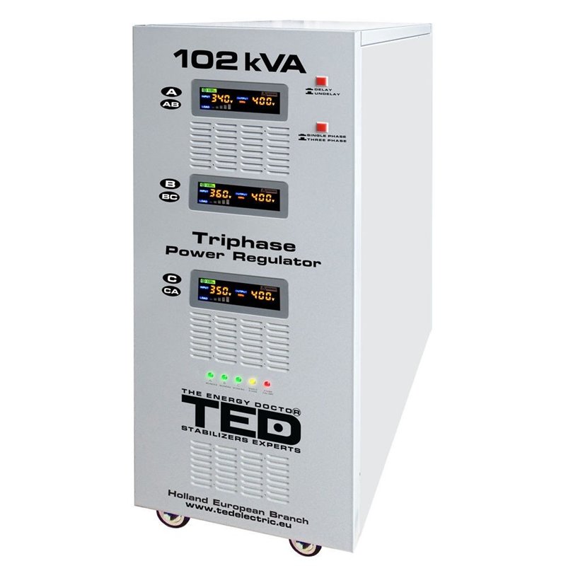 Stabilizator retea maxim 102KVA-SVC cu servomotor trifazat Stabilizator retea maxim 102KVA-SVC cu servomotor trifazat