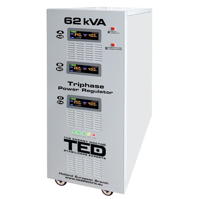 Stabilizator retea maxim 62KVA-SVC cu servomotor trifazat Stabilizator retea maxim 62KVA-SVC cu servomotor trifazat