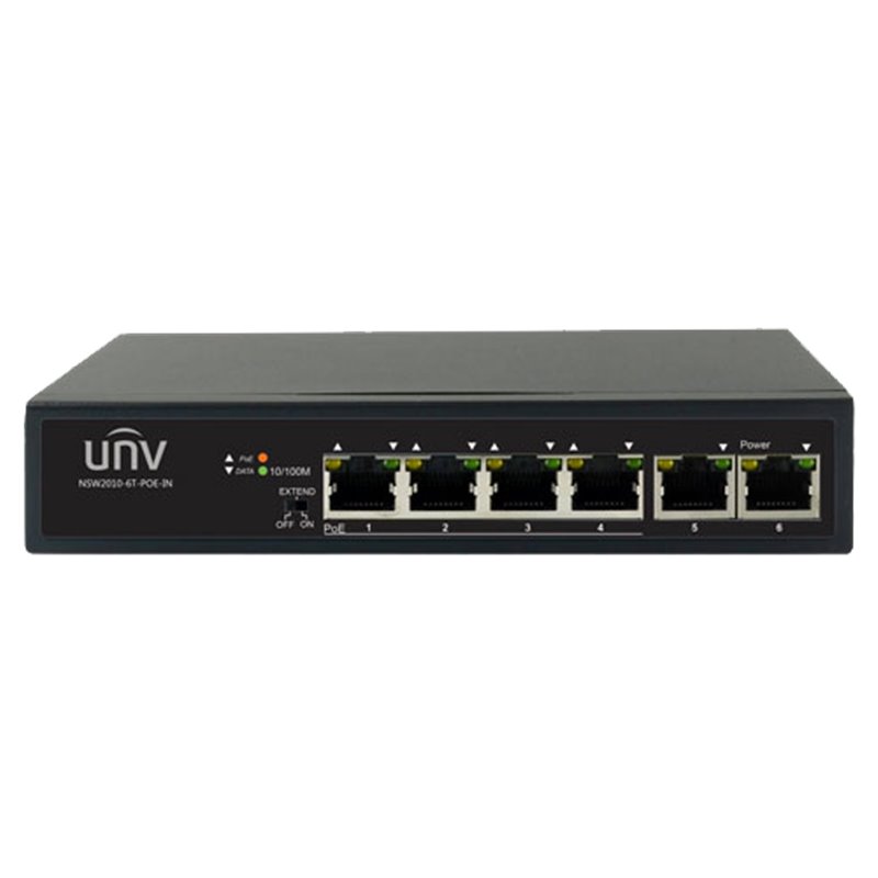 Switch 4 porturi PoE+, 2 porturi uplink RJ45 - UNV NSW2010-6T-POE-IN Switch 4 porturi PoE+, 2 porturi uplink RJ45 - UNV NSW2010-6T-POE-IN