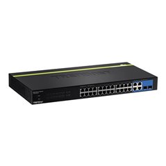 Switch Web Smart 24 porturi 10/100 Mbps, 4 x 2 porturi Gigabit RJ-45/SFP - TRENDnet TEG-424WS