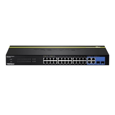 Switch Web Smart 24 porturi 10/100 Mbps, 4 x 2 porturi Gigabit RJ-45/SFP - TRENDnet TEG-424WS