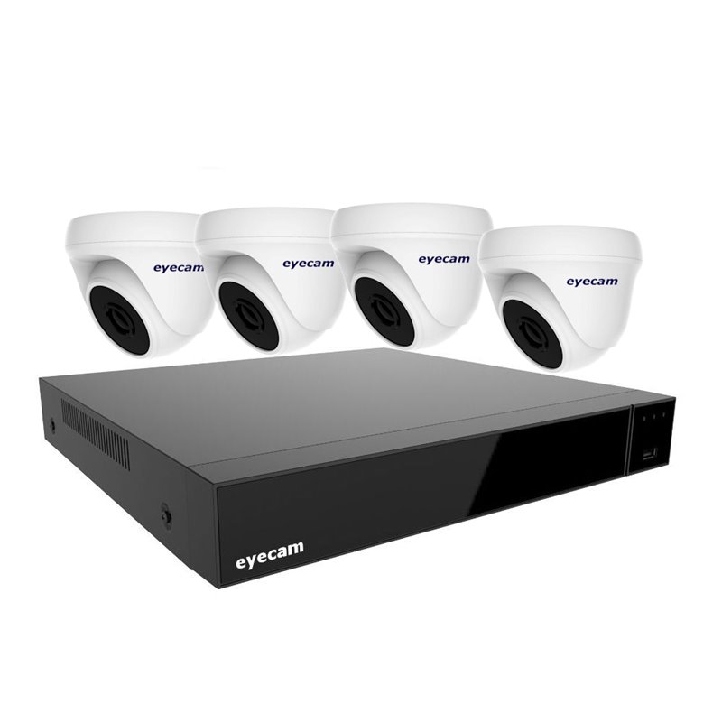 Sistem Supraveghere Video 4 Camere Dome 5MP 3.6mm 20M Sistem Supraveghere Video 4 Camere Dome 5MP 3.6mm 20M