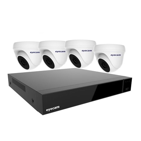 Sistem Supraveghere Video 4 Camere Dome 5MP 3.6mm 20M