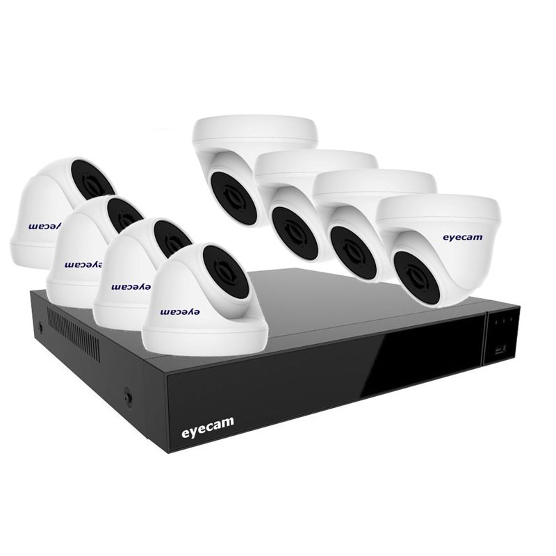 Sistem Supraveghere Video 8 Camere Dome 5MP 3.6mm 20M Sistem Supraveghere Video 8 Camere Dome 5MP 3.6mm 20M
