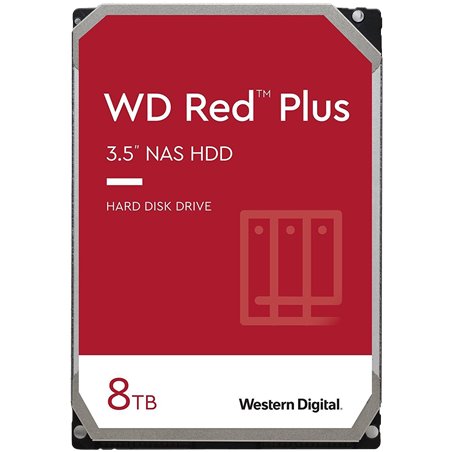 HDD NAS WD Red Plus (3.5'', 8TB, 256MB, 7200 RPM, SATA 6 Gb/s)