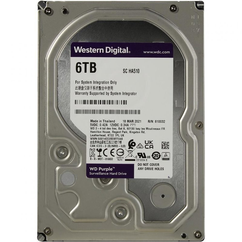 WD HDD3.5 6TB SATA WD62PURX