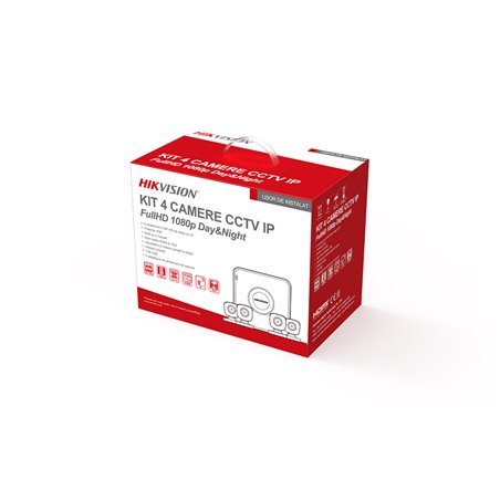 KIT 4CAMERE IP BULLET+1NVR+1HDD+4ALIM