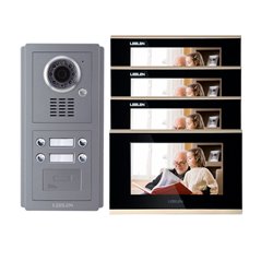 Videointerfon IP LEELEN 4 familii cu cititor de card