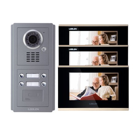 Videointerfon IP LEELEN 3 familii cu cititor de card