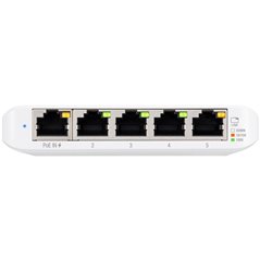 Ubiquiti USW-Flex-Mini-5 5-Port managed Gigabit Ethernet switch powered by 802.3af/at PoE or 5V, 1A USB-C power adapter
