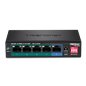 Switch 4 porturi Gigabit Long Range 200m PoE+, 1 port Gigabit - TRENDnet TPE-LG50 Switch 4 porturi Gigabit Long Range 200m PoE+, 1 port Gigabit - TRENDnet TPE-LG50