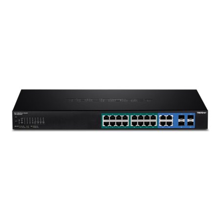 Switch Web Smart, 16 x Gigabit PoE+, 4 x Gigabit/SFP, putere 370W - TRENDnet TPE-1620WSF