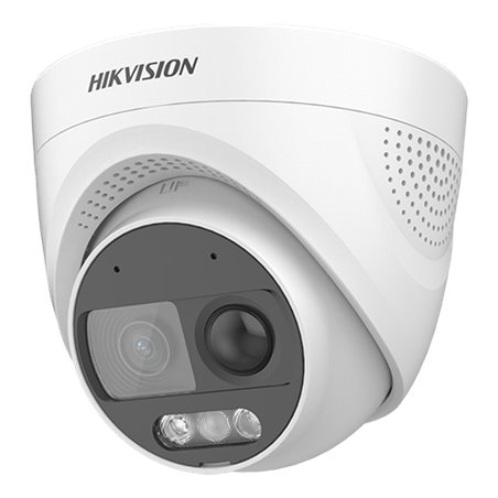 Camera AnalogHD ColorVu 2MP cu PIR si alarma incorporata, lentila 2.8mm, lumina alba 20 m, Audio - HIKVISION DS-2CE72DF3T-PIRXOS