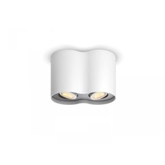 Pillar Hue plate/spiral white 2x5W 230V