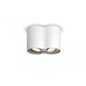 Pillar Hue plate/spiral white 2x5W 230V