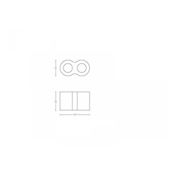 Pillar Hue plate/spiral white 2x5W 230V