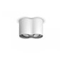 Pillar Hue plate/spiral white 2x5W 230V