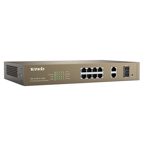 TENDA 8-PORT + 2GB WEB SMART POE SWITCH