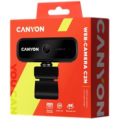 CANYON C2N 1080P full HD 2.0Mega fixed focus webcam with USB2.0 connector, 360 degree rotary view scope, built in MIC, Resolutio