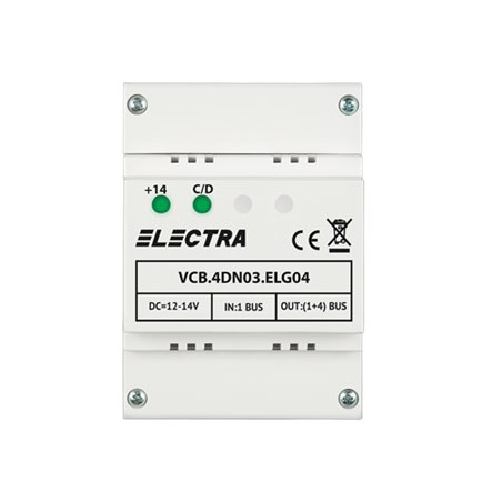 Doza derivatie video 4 iesiri pentru HOME + URBAN, G3 - ELECTRA VCB.4DN03.ELG04
