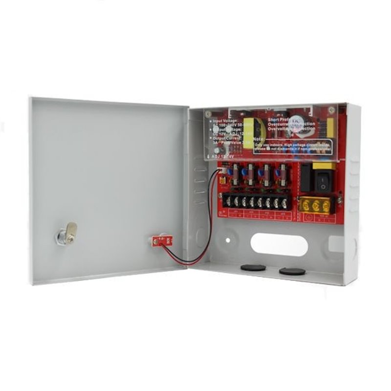 Sursa alimentare CCTV 12V 3A 4 iesiri STR1203-04C Sursa alimentare CCTV 12V 3A 4 iesiri STR1203-04C