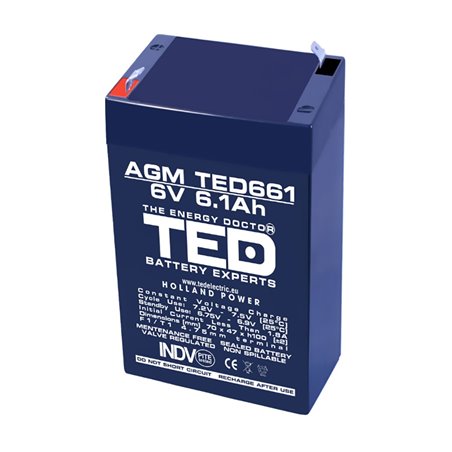 Acumulator AGM TED661F1 6V 6.1Ah