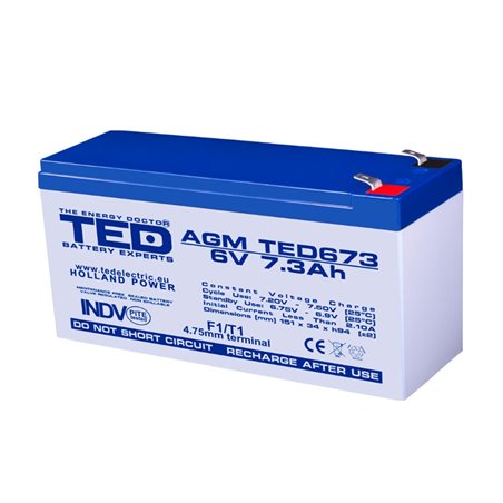 Acumulator AGM TED673F1 6V 7.3Ah
