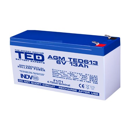 BATERIE AMG TED613F1 6V 13Ah
