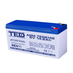 Acumulator AGM TED6142F2 6V 14.2Ah