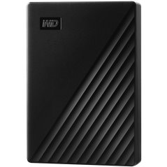 HDD Extern WD My Passport 5TB, 256-bit AES hardware encryption, Backup Software, Slim, USB 3.2 Gen 1 Type-A up to 5 Gb/s, Black