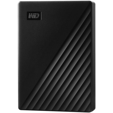HDD Extern WD My Passport 5TB, 256-bit AES hardware encryption, Backup Software, Slim, USB 3.2 Gen 1 Type-A up to 5 Gb/s, Black